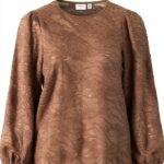 Vila Top Donna Girocollo Maniche Palloncino Normale-0