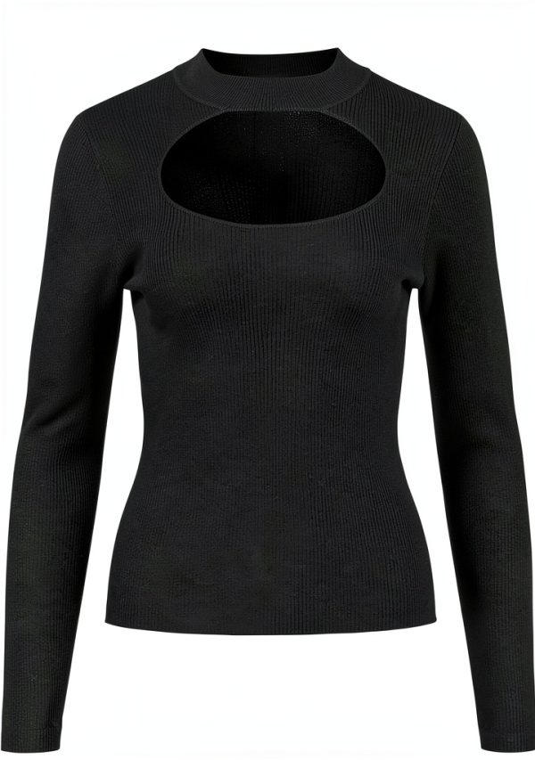 Maglione Donna VILA Maniche Lunghe Collo Rotondo Nero L
