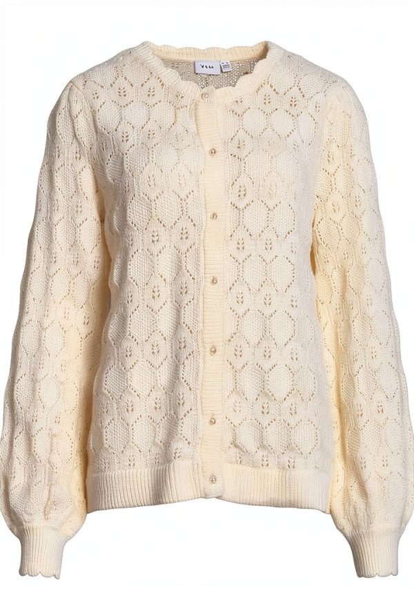 Cardigan Vila Donna Maglione Collo Tondo Maniche Lunghe