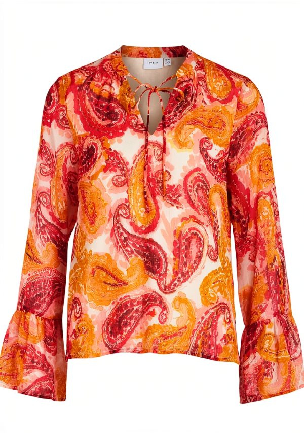 Vila Vifalia Camicetta Donna Maniche Lunghe Stampa All-Over