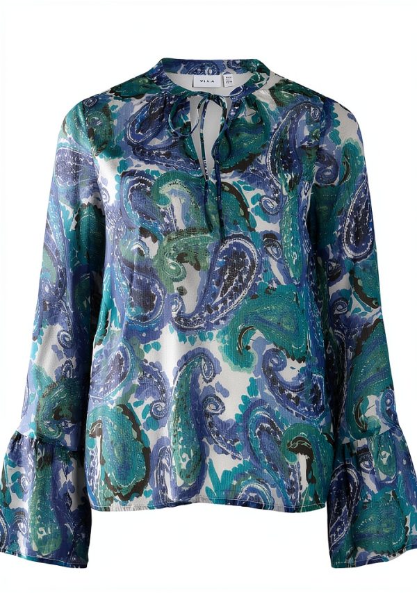 Vila Vifalia Camicetta Donna Maniche Lunghe Stampa AOP