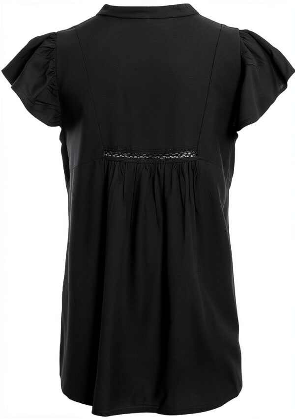 VILA Top Donna Design Elegante Pizzo Nero Taglie 34 36 38-1