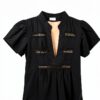 VILA Top Donna Design Elegante Pizzo Nero Taglie 34 36 38-5