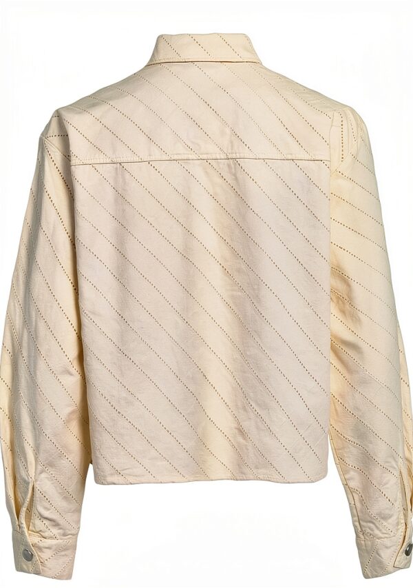 Giacca denim Vila ricamata donna tessuto resistente look-1