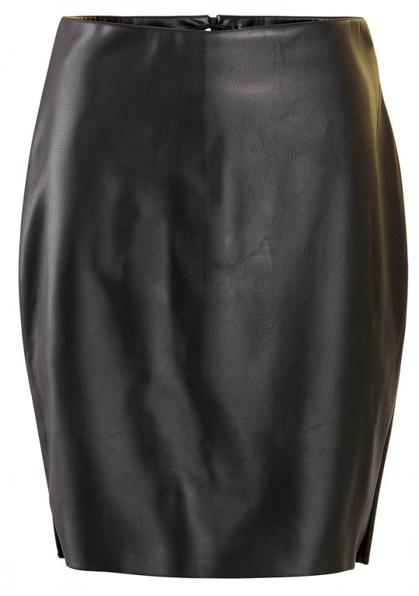 Gonna Vila Vidagmar similpelle nero donna moda traspirante