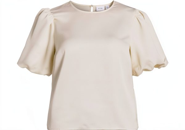 Vila Top Donna Raso Maniche a Sbuffo Scollo Goccia