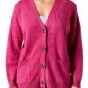 Bestseller Cardigan Donna Oversize Magenta Haze Mélange-0