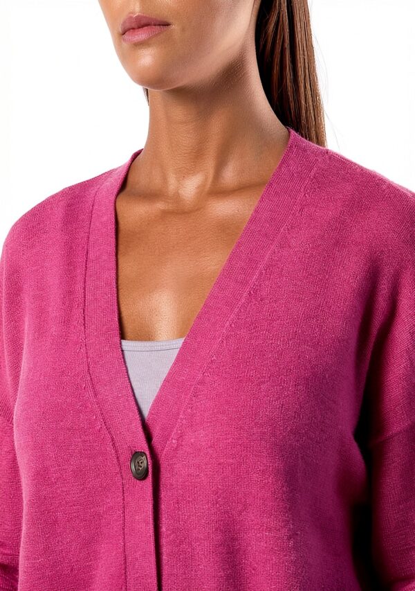 Bestseller Cardigan Donna Oversize Magenta Haze Mélange-2