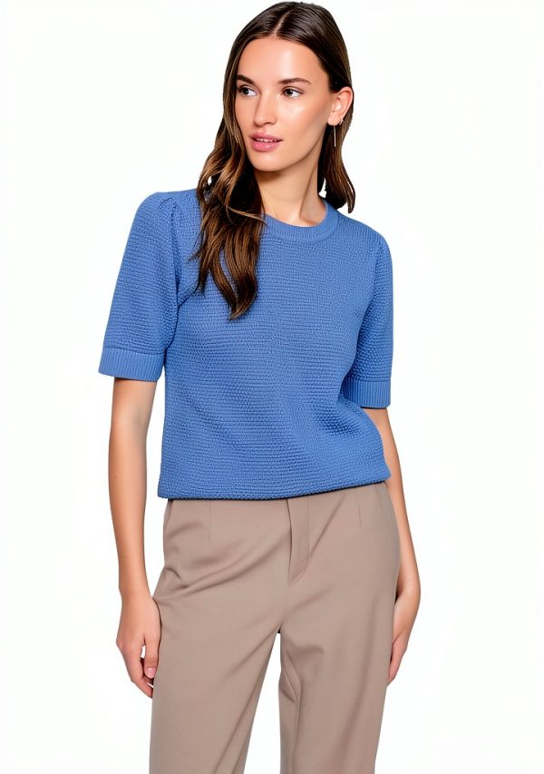 Maglione Vila Donna Top a Maniche Corte Cotone Organico