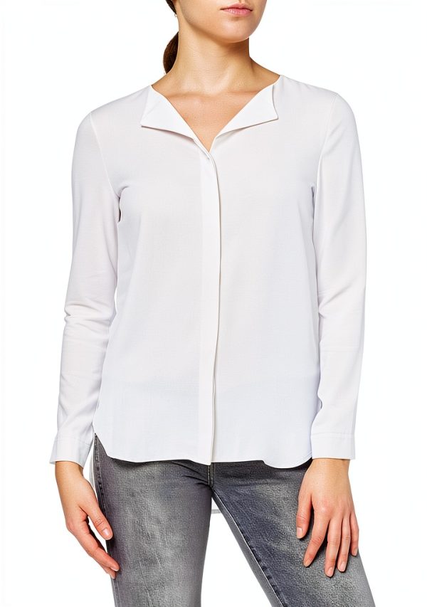 T-shirt Vila VILUCY High Low Donna Poliestere Bianco