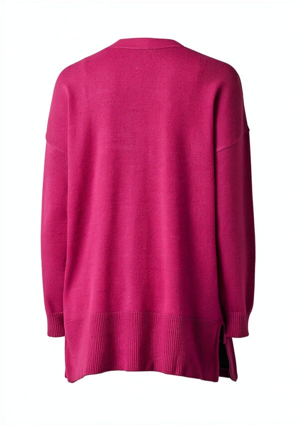 Bestseller Cardigan Donna Oversize Magenta Haze Mélange-3