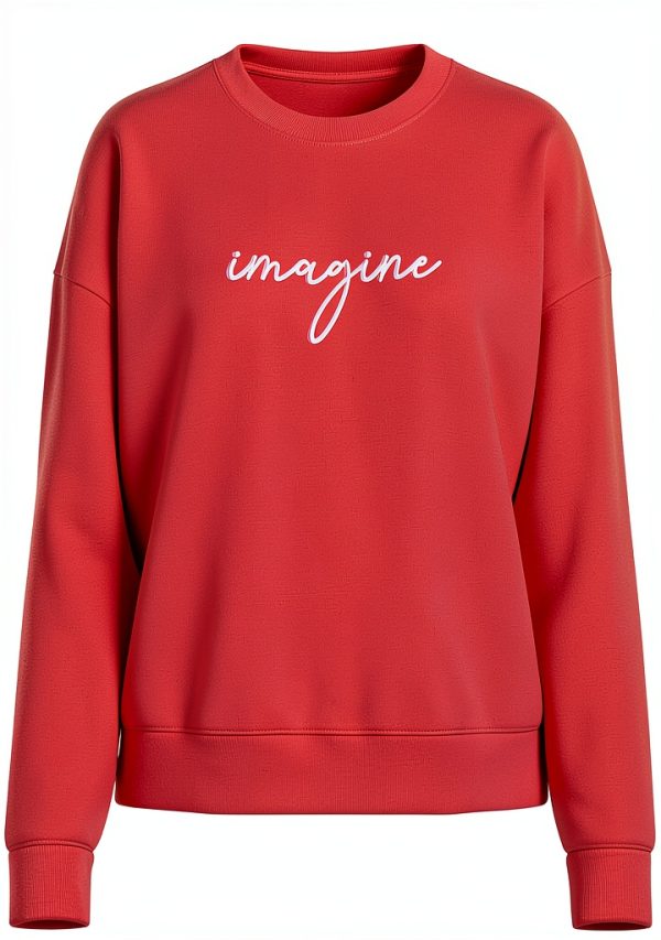 Vila Felpa Donna Imagine O-Neck Maniche Lunghe Stampa