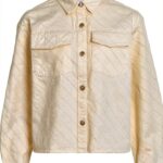 Giacca denim Vila ricamata donna tessuto resistente look-0