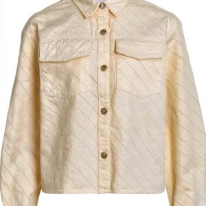 Giacca denim Vila ricamata donna tessuto resistente look-0