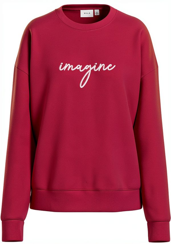 Felpa Vila Donna O-Neck Lunga Stampa Colori Disponibili