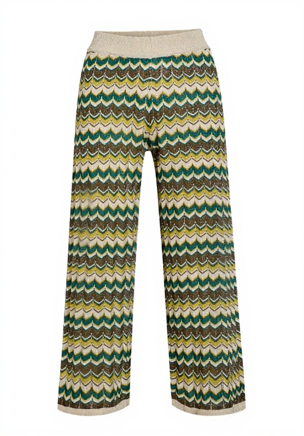 Pantaloni Glitterati Vila Donna Moda Taglio Normale Colore