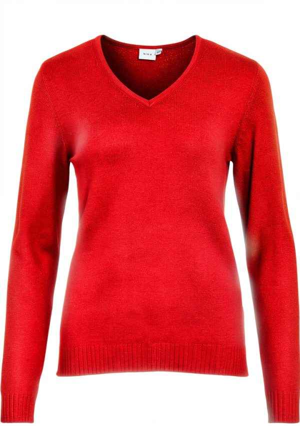 Maglione Vila Donna V-Neck Maglia Lavorata Colori