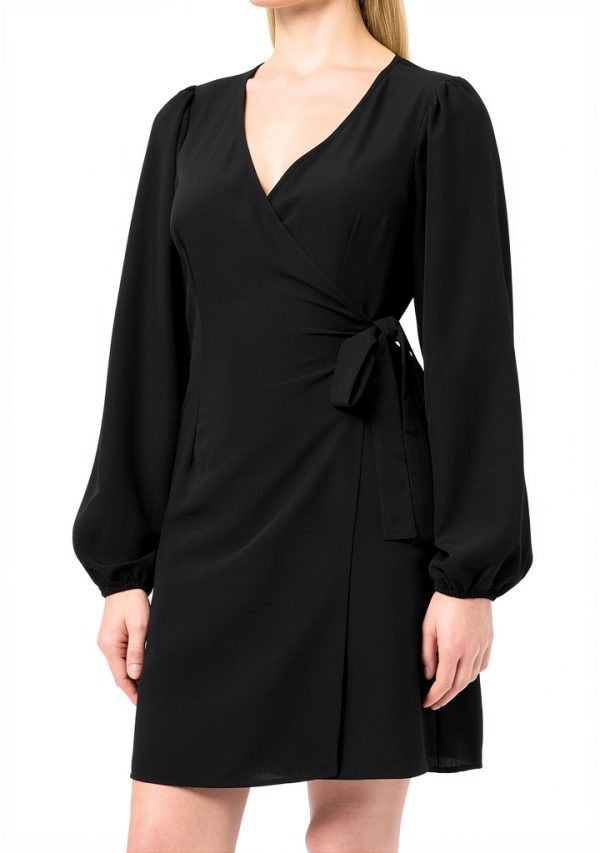 Vestito avvolgente donna Vila Visarah maniche palloncino