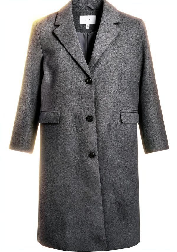 Vila Visolo Cappotto Donna Lungo Bottoni Colori Disponibili