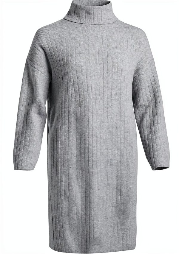 Vila Abito Donna Rollneck Maglia Lunghe Maniche Casual Nero