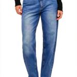 Vila Jeans Donna Gamba Larga Vita Alta Denim Grigio Blu-0