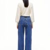 Vila Jeans Donna Gamba Larga Vita Alta Denim Grigio Blu-4