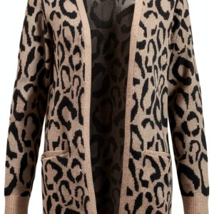 Vila Cardigan Donna Jacquard Polsini a Coste Collo Spalato-0