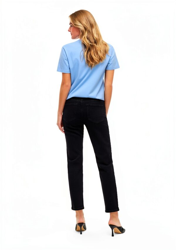 Vila Jeans Donna Taglio Dritto Denim Nero Moda-3