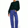 Vila Jeans Donna Gamba Larga Vita Alta Denim Grigio Blu-8
