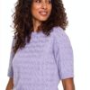 Maglia Donna Lavanda Dolce Cotone Biologico Girocollo-5