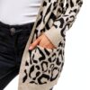 Vila Cardigan Donna Jacquard Polsini a Coste Collo Spalato-5