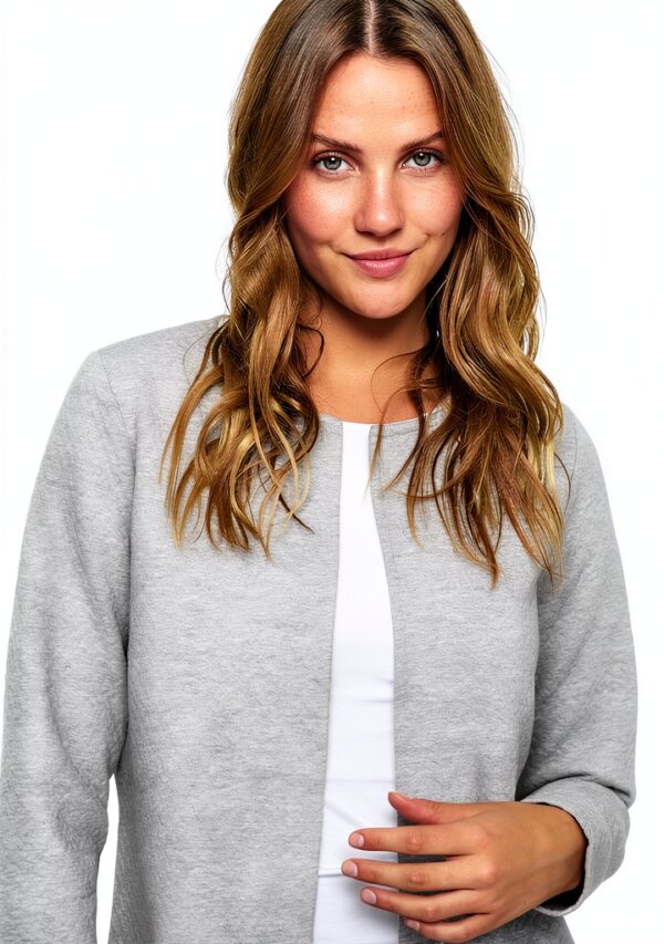 Blazer Vila donna elegante grigio materiali sostenibili-7