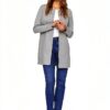Blazer Vila donna elegante grigio materiali sostenibili-5