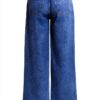 Vila Jeans Donna Gamba Larga Vita Alta Denim Grigio Blu-2