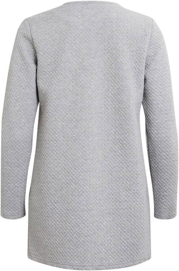 Blazer Vila donna elegante grigio materiali sostenibili-9