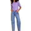 Maglia Donna Lavanda Dolce Cotone Biologico Girocollo-4