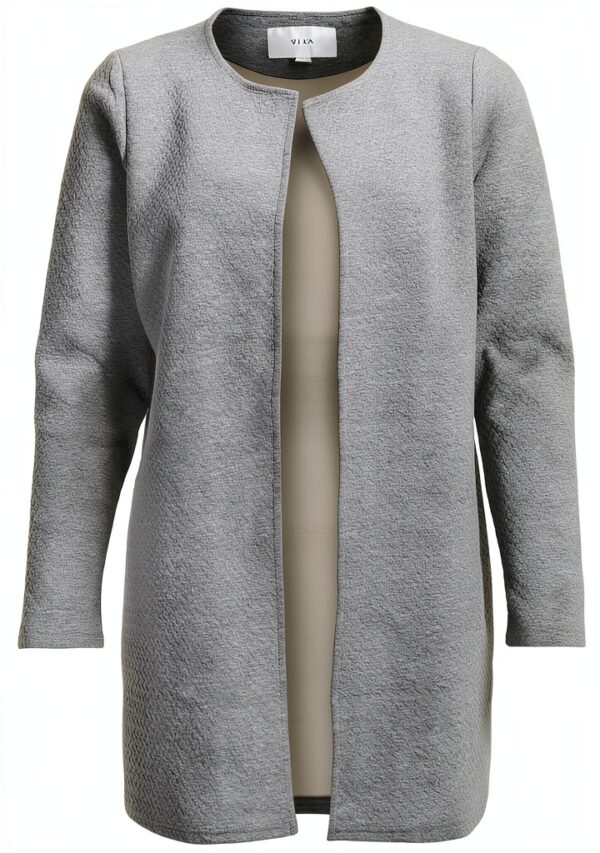 Blazer Vila donna elegante grigio materiali sostenibili-0