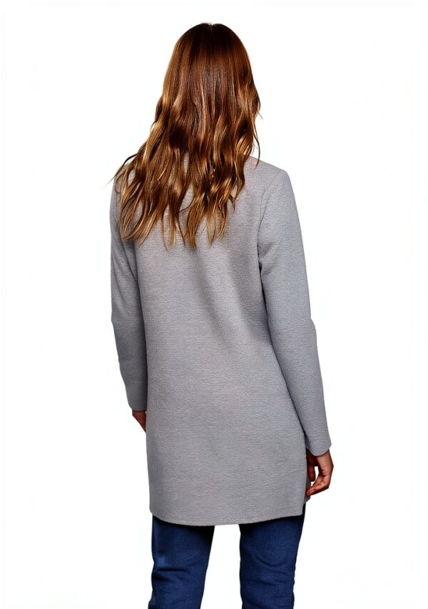 Blazer Vila donna elegante grigio materiali sostenibili-4