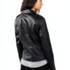 Giacca in ecopelle VILA donna biker cerniera asimmetrica-4