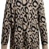 Vila Cardigan Donna Jacquard Polsini a Coste Collo Spalato-2
