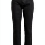 Vila Jeans Donna Taglio Dritto Denim Nero Moda-0