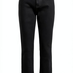 Vila Jeans Donna Taglio Dritto Denim Nero Moda-0