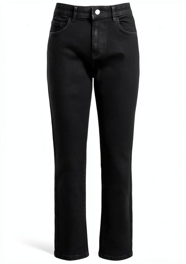 Vila Jeans Donna Taglio Dritto Denim Nero Moda-0