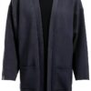Vila Cardigan Donna Girocollo Manica Lunga Grigio Blu-0