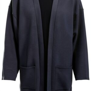 Vila Cardigan Donna Girocollo Manica Lunga Grigio Blu-0
