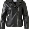 Giacca in ecopelle VILA donna biker cerniera asimmetrica-0