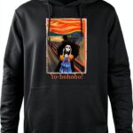 Felpa con cappuccio uomo JINBETEE 70% cotone Nero-0
