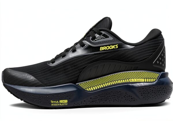 Scarpe da corsa Brooks modello 110438-033 Nero Ebano Nuovo Giallo-4