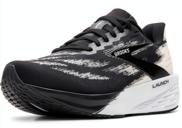 Brooks Launch 11 Scarpe da Corsa Uomo Nero Bianco 11 Wide-0