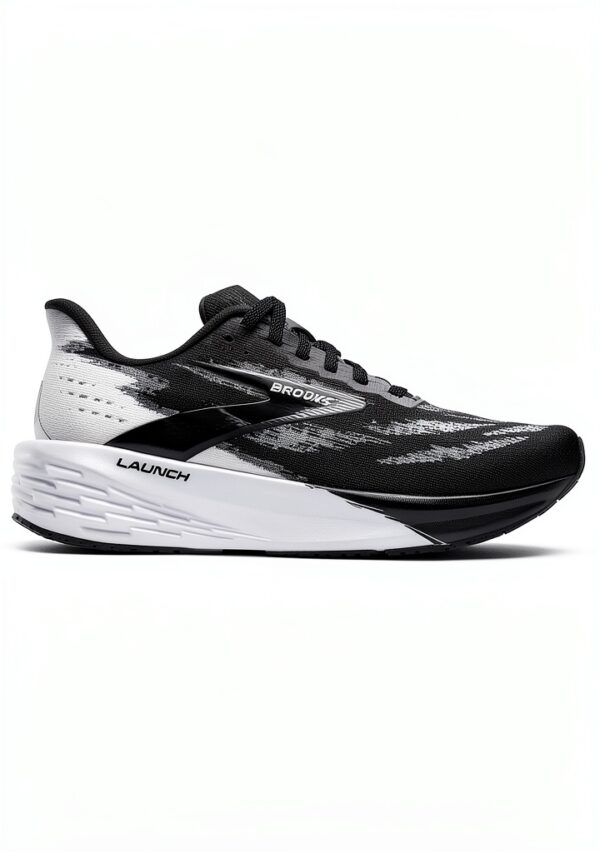 Brooks Launch 11 Scarpe da Corsa Uomo Nero Bianco 11 Wide-1